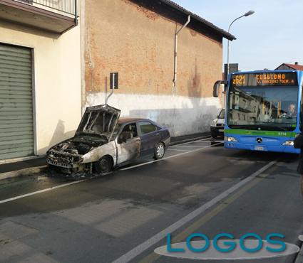 Cuggiono - Auto in fiamme 