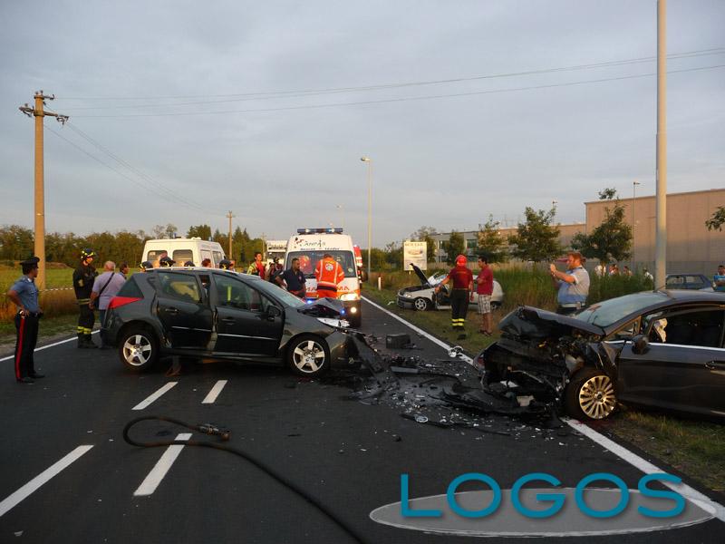 Inveruno - Le tre auto coinvolte nell'incidente