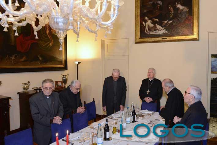 Sociale - Il Card. Angelo Scola a pranzo coi sacerdoti ultranoventenni 2014