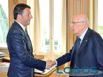 Attualità - Renzi col presidente della Repubblica, Napolitano (Foto internet)