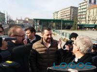 Attualità - Matteo Salvini e Fabrizio Cecchetti all'incontro con la stampa in Darsena