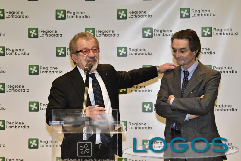 Politica - Passaggio di cosegne tra Roberto Maroni e Attilio Fontana