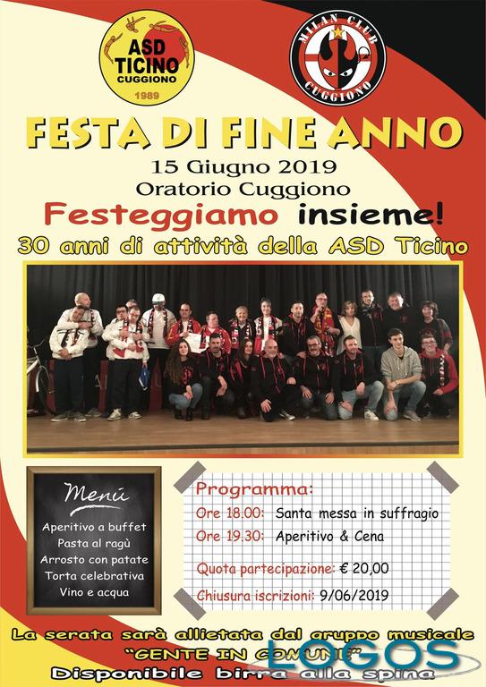 Cuggiono - ASD Ticino e Milan Club, festa di fine anno 2019, locandina