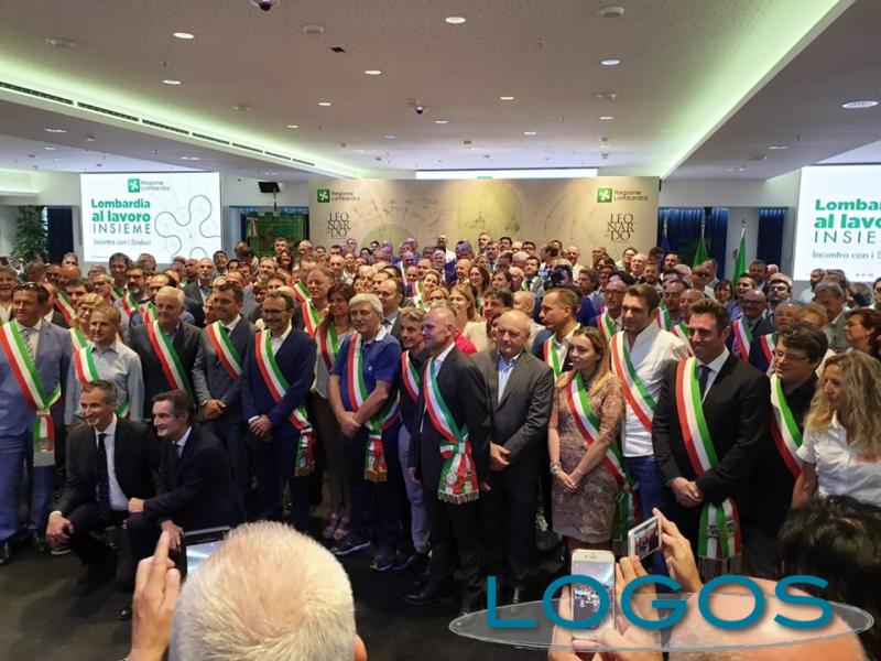 Milano - Il presidente della Lombardia Attilio Fontana incontra i neo sindaci lombardi 