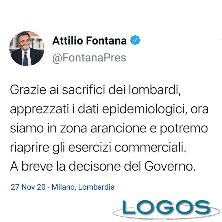 Milano - Il messaggio del presidente Fontana 