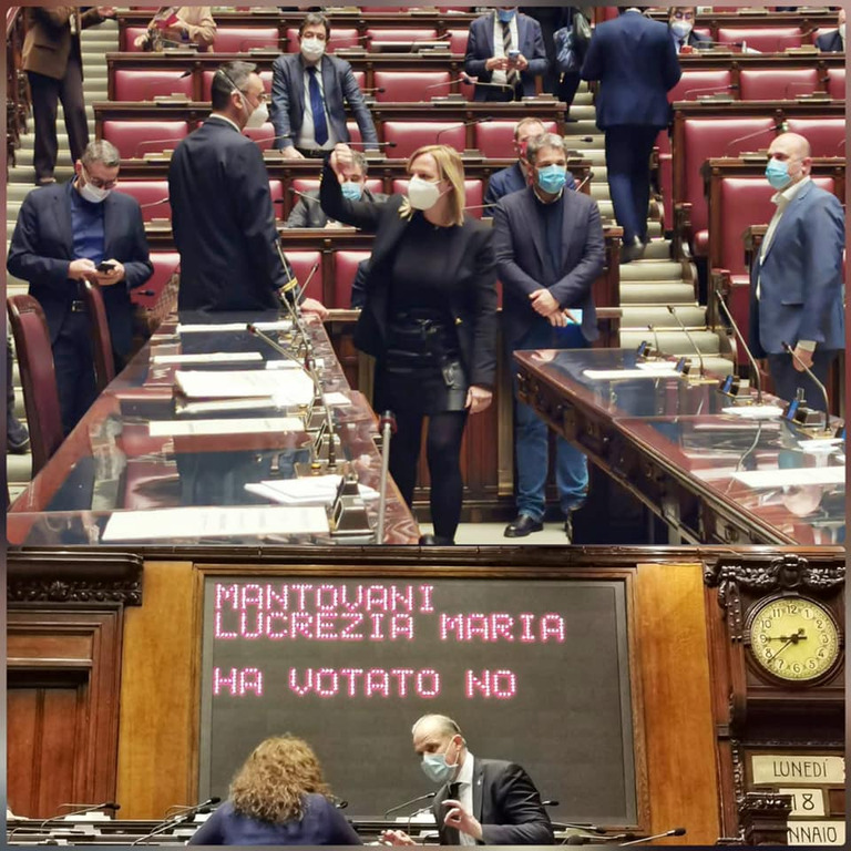Politica - Il voto di Lucrezia Mantovani in Senato il 19 gennaio 2021