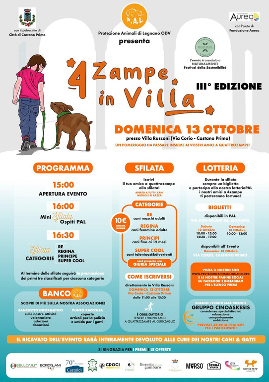 Castano / Eventi - '4 zampe in Villa' 