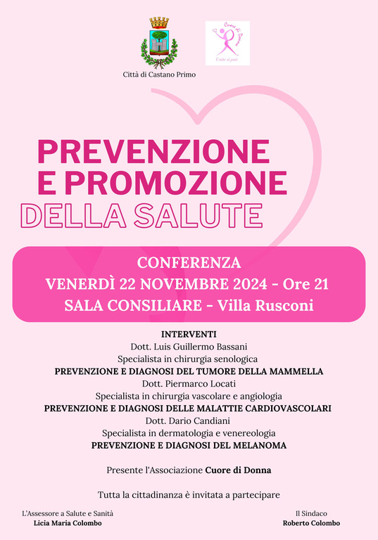 Castano / Salute - 'Prevenzione e promozione della salute' 