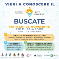 Buscate - Incontro sul Distretto, 26 novembre 2024, la locandina