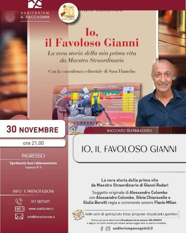 Castano / Eventi - 'Io, il favoloso Gianni' 