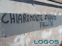 Bernate Ticino - scritte contro Chiaramonte