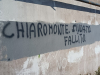 Bernate Ticino - scritte contro Chiaramonte