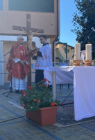 Cuggiono - Don Franco Roggiani celebra messa in Oratorio