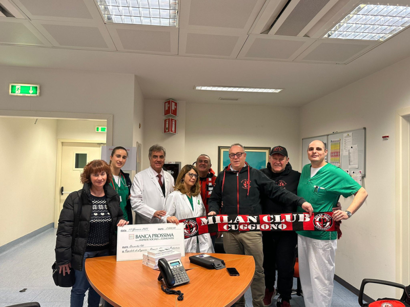 Cuggiono - Il Milan Club fa una donazione alla pediatria